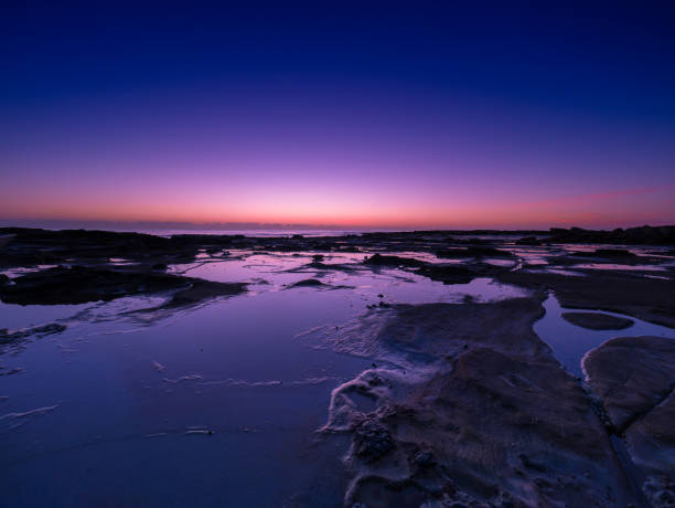 istock Dusk sky near sea side rock pools 1025312510