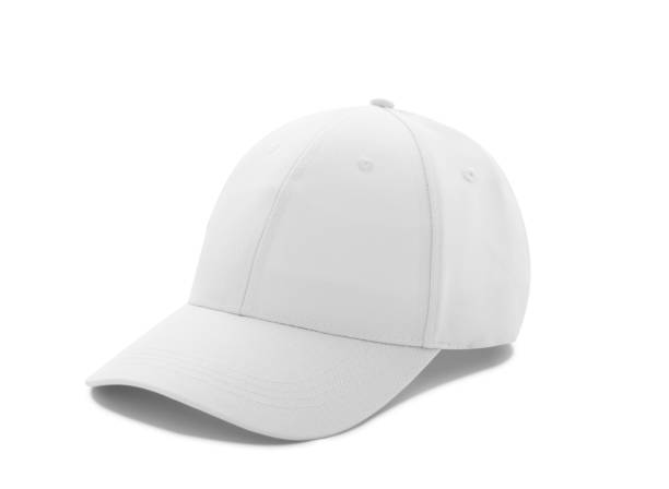 istock Baseball cap white templates with shadow, front views isolated on white background. Mockup 1025312976