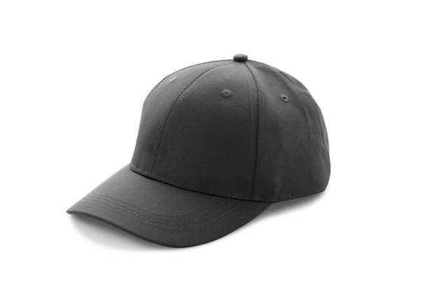 istock Baseball cap black templates with shadow, front views isolated on white background 1025312980