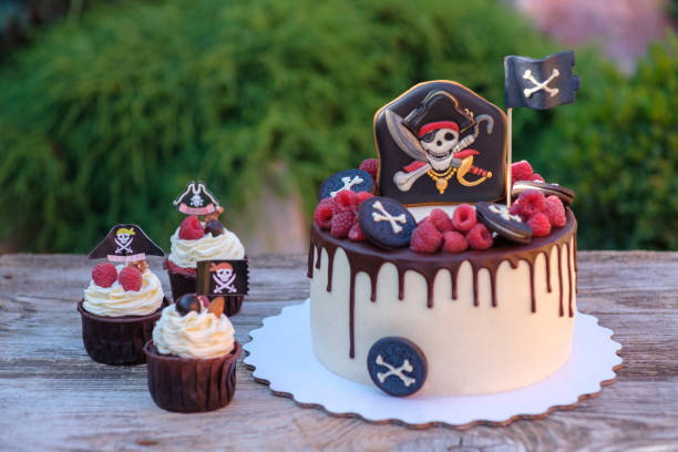 istock homemade children's cake in pirate style 1025325744