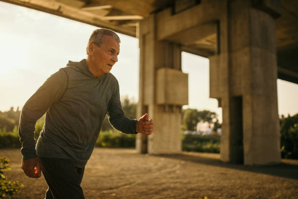 istock Senior jogging in the city 1025346916