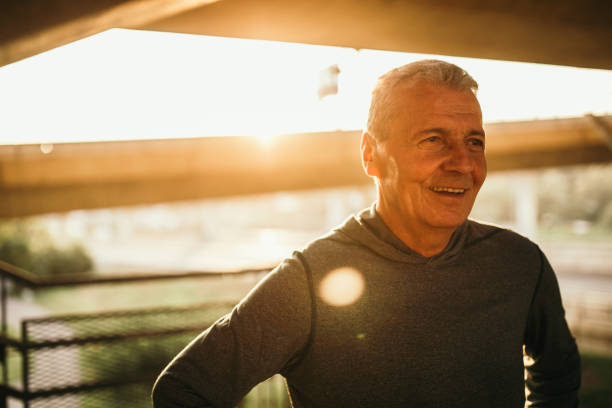 istock Senior jogging in the city 1025350058