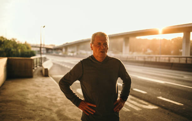 istock Senior jogging in the city 1025350060
