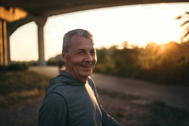 istock Senior jogging in the city 1025350178