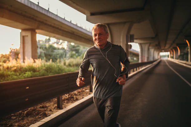 istock Senior jogging in the city 1025350458