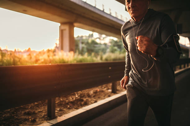 istock Senior jogging in the city 1025350484