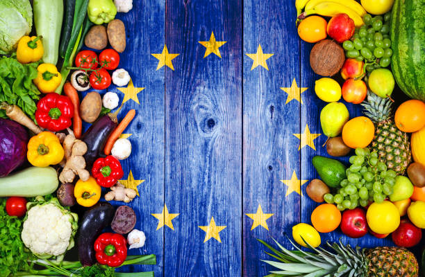 frutas y verduras de la unión europea - european cuisine fotografías e imágenes de stock