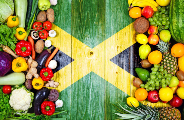 fresh fruits and vegetables from jamaica - jamaican culture imagens e fotografias de stock