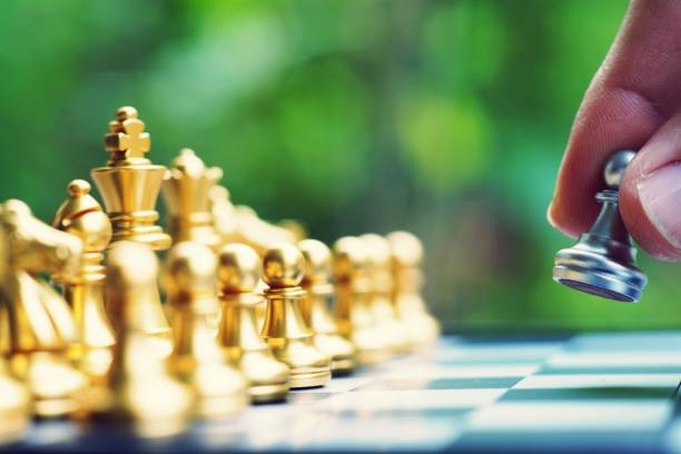 istock Chess board game, business competitive concept, strategy concept 1025355992