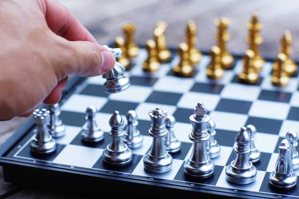 istock Chess board game, business competitive concept, strategy concept 1025355998