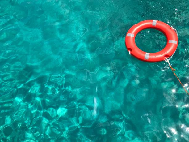 istock Lifebuoy in the sea 1025356272