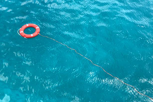 istock Lifebuoy in the sea 1025358636