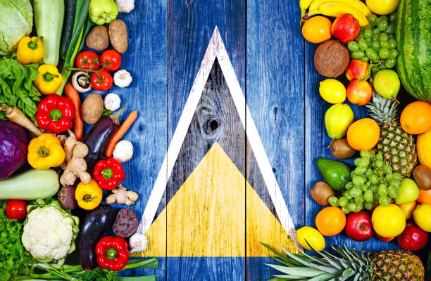 istock Fresh fruits and vegetables from Saint Lucia 1025361894