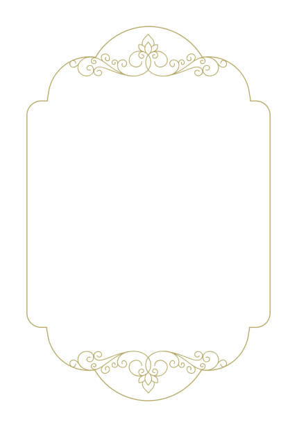 gold gestell - frame retro revival label invitation stock-grafiken, -clipart, -cartoons und -symbole