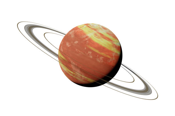 istock alien planet, exoplanet with ring system, exo gas giant isolated on white background 1025381914