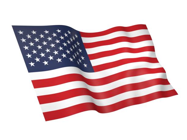 istock 3D illustration of USA flag 1025407500