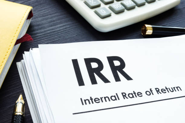 istock Internal Rate of Return IRR report on a table. 1025425776