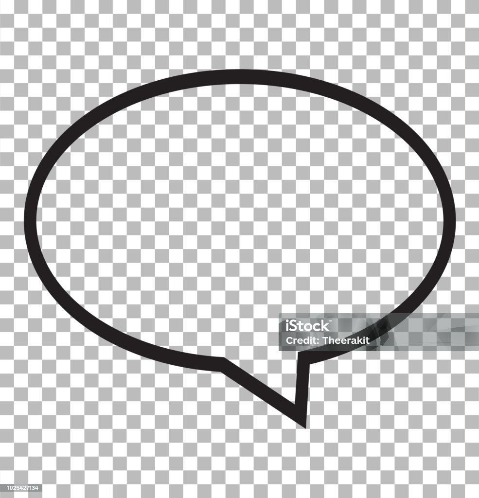 speech bubble icon isolated on transparent background. speech bubble logo concept. flat style. speech bubble for your web site design, logo, app, UI. Speech Bubble stock vector