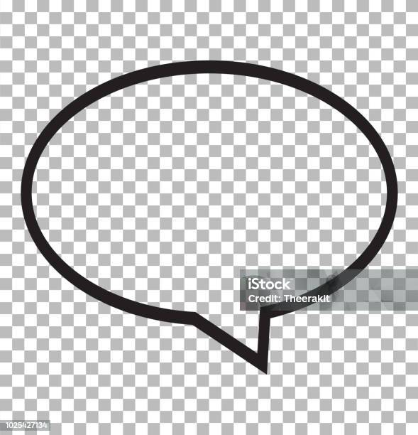 Speech Bubble Icon Isolated On Transparent Background Speech Bubble Logo Concept Flat Style Speech Bubble For Your Web Site Design Logo App Ui Stock Illustration - Download Image Now