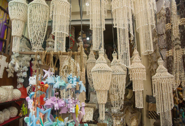istock Original handmade handcraft chandeliers on display for sale 1025427318