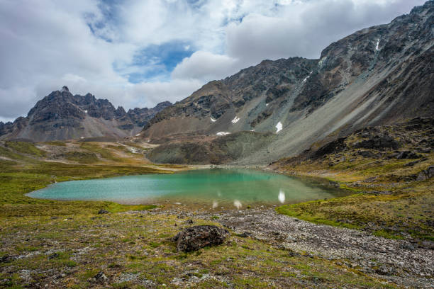istock Green lake in old glacier near Denali 1025429024