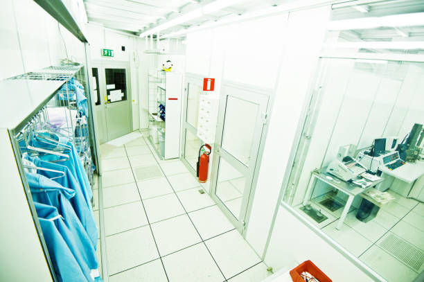 istock Entrance To A Semiconductor Measurement / Cleanroom 1025431332