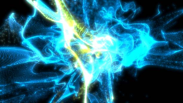 istock conceptual abstract of blue quantum scape. 3d illustration 1025432052