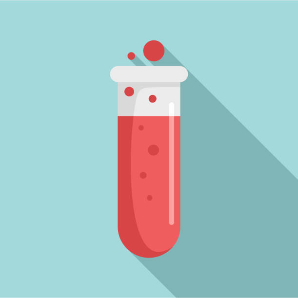 ilustrações de stock, clip art, desenhos animados e ícones de potion test tube icon, flat style - test tube illustrations