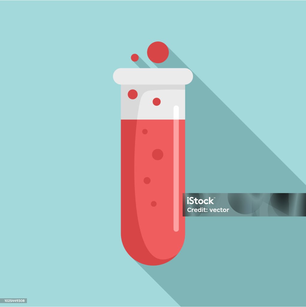 Potion test tube icon, flat style Potion test tube icon. Flat illustration of potion test tube vector icon for web design Test Tube stock vector