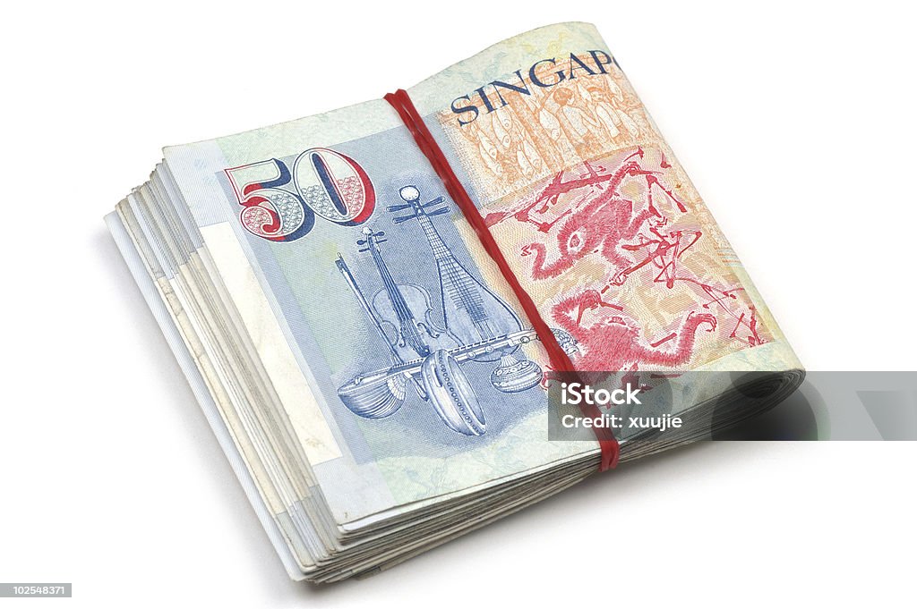 Singapur-Dollar - Lizenzfrei 50 Singapurische Dollar-Banknote Stock-Foto