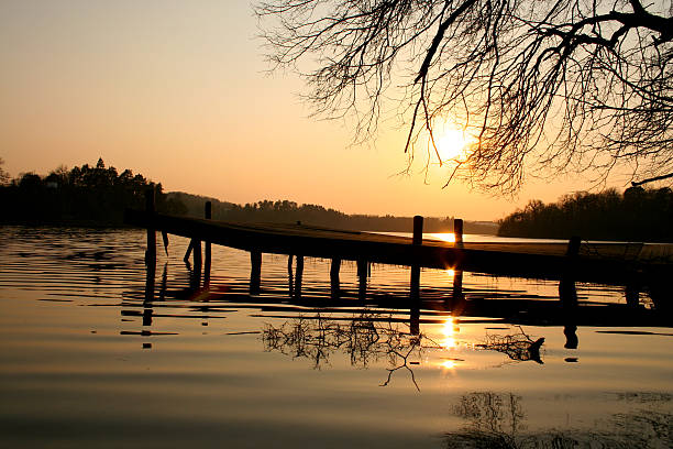 istock wooden quay on lake 102548741