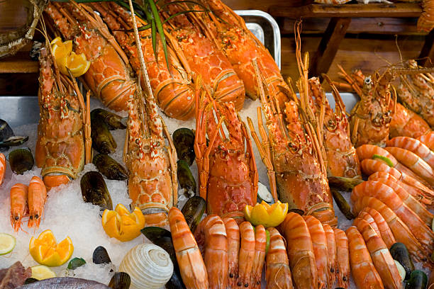 istock Fresh Seafood Arranged in Restaurant 102549711
