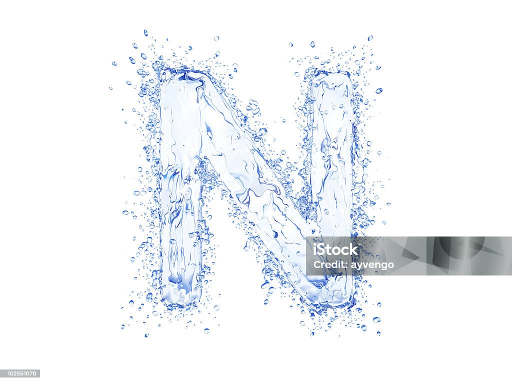 Water splash letter  Abstract Stock Photo
