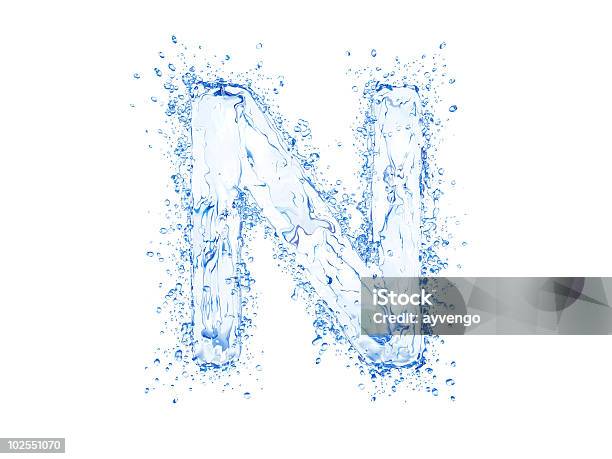 Water Splash Letter Stock Photo - Download Image Now - Abstract, Alphabet, Blue