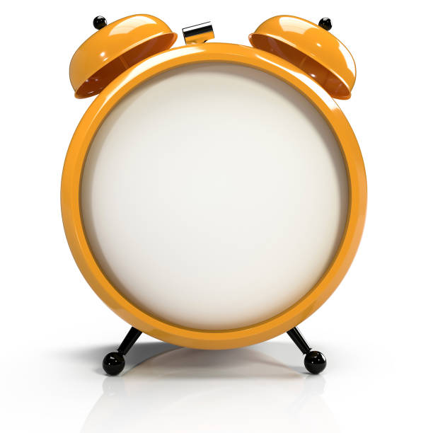 istock Abstract alarm clock, isolated on white background. 1025544624