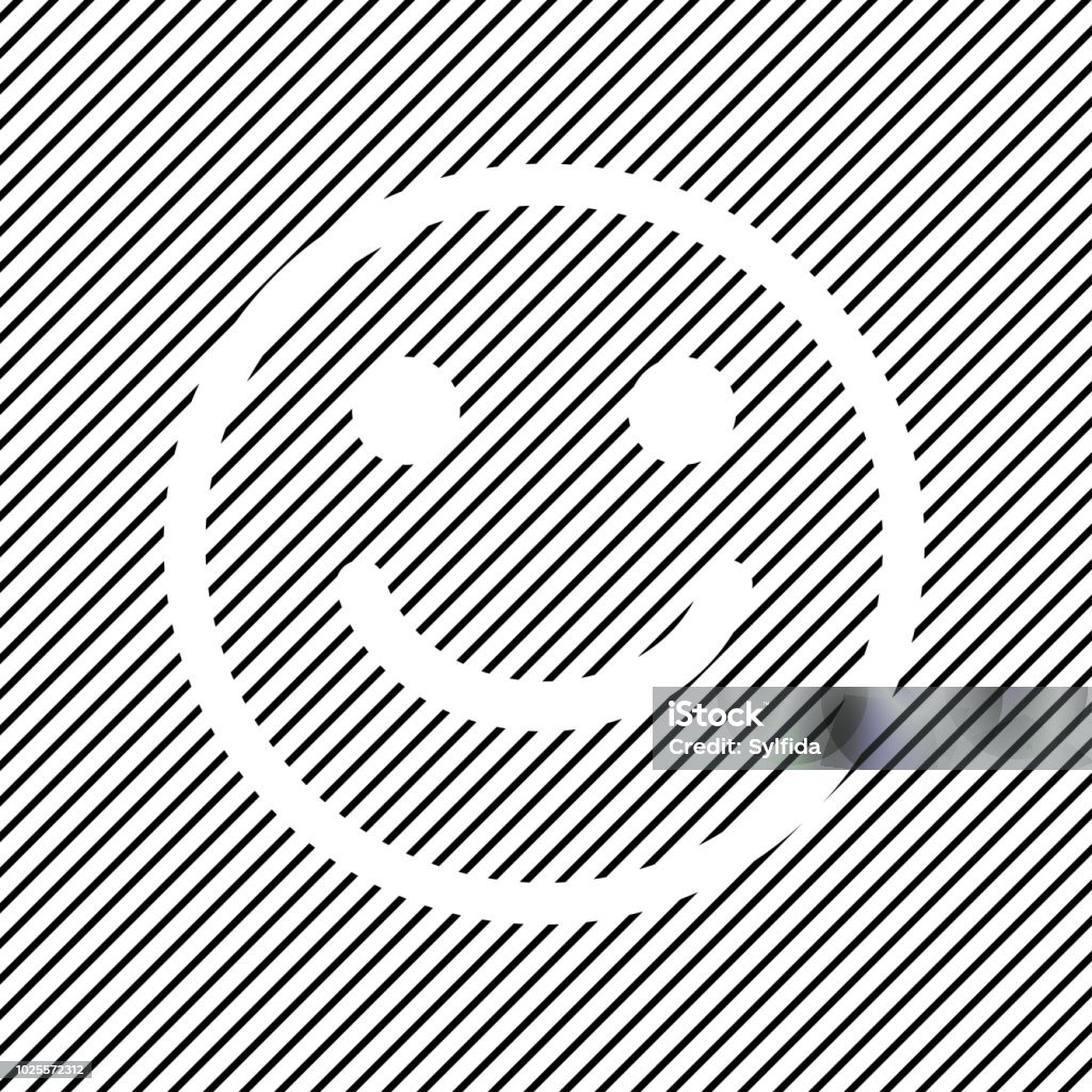 Biểu Tượng Mặt Cười Tích Cực Trên Nền Sọc Đen Thiết Kế Phác Thảo ...