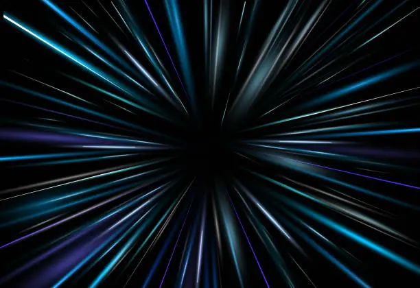 Vector illustration of Vector illustration light effect dark blue Light Abstract background. rey beam aura laser