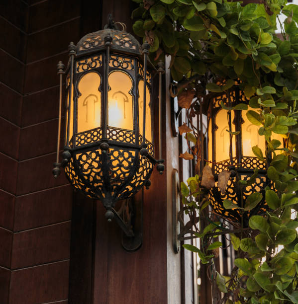 istock Traditional Arabic metal streetlight 1025580852