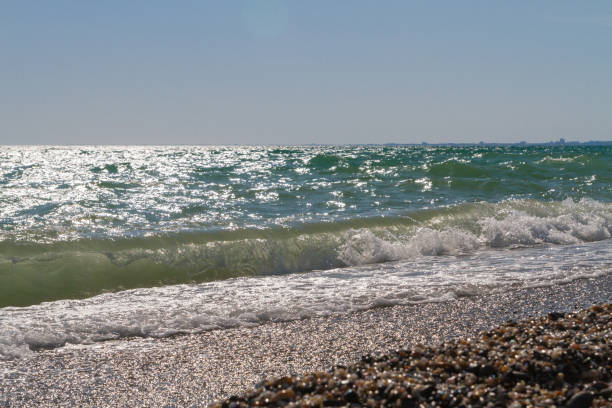 istock Beach with a wave in the summer Sunny day 1025605698
