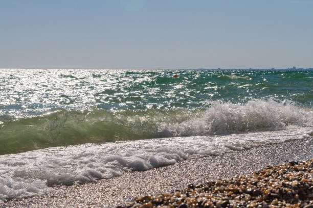 istock Beach with a wave in the summer Sunny day 1025605768