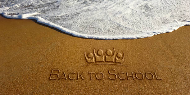 istock Back to School on the Sand Beach. Photo image 1025622630
