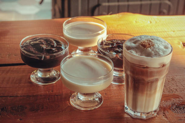 ice latte and pudding