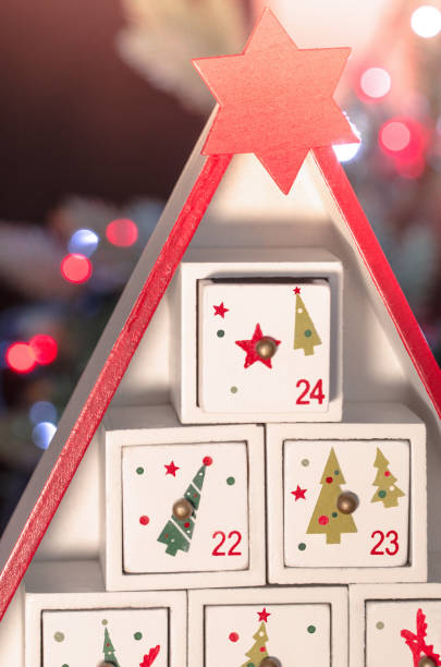 istock Wooden advent calendar Christmas 1025632870