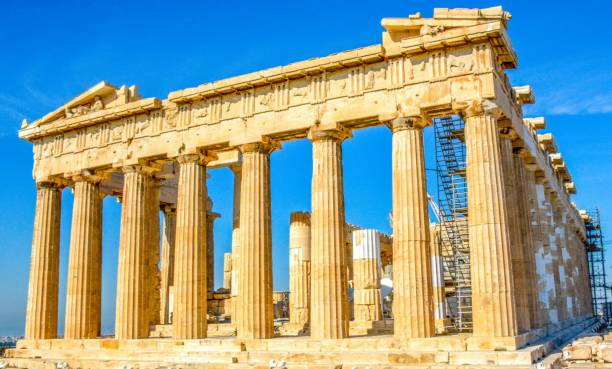 istock Parthenon in Athens, Greece with blue skies. 1025638144