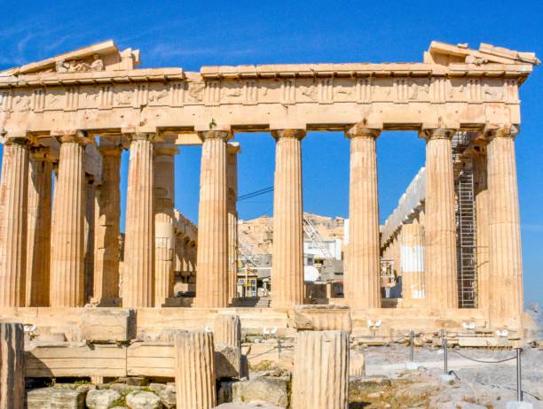 istock Parthenon in Athens, Greece with blue skies. 1025645894