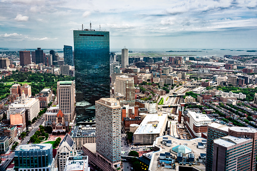 Aerial view of Boston Skyline