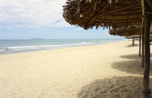 istock Thatched shelters on a sunny beach in Southeast Asia 1025651930