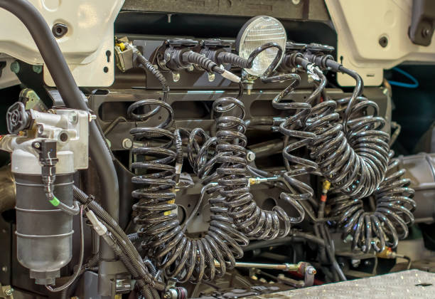 istock Wires in the factory, engine room. 1025656918