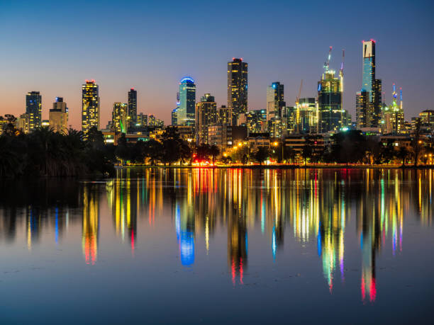 istock The stunning Melbourne skyline reflected in Albert Park Lake. 1025666358