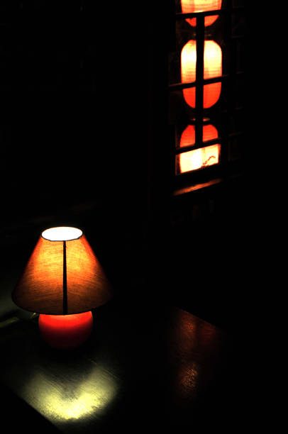 istock Desk lamp in Chinese bar 1025682058